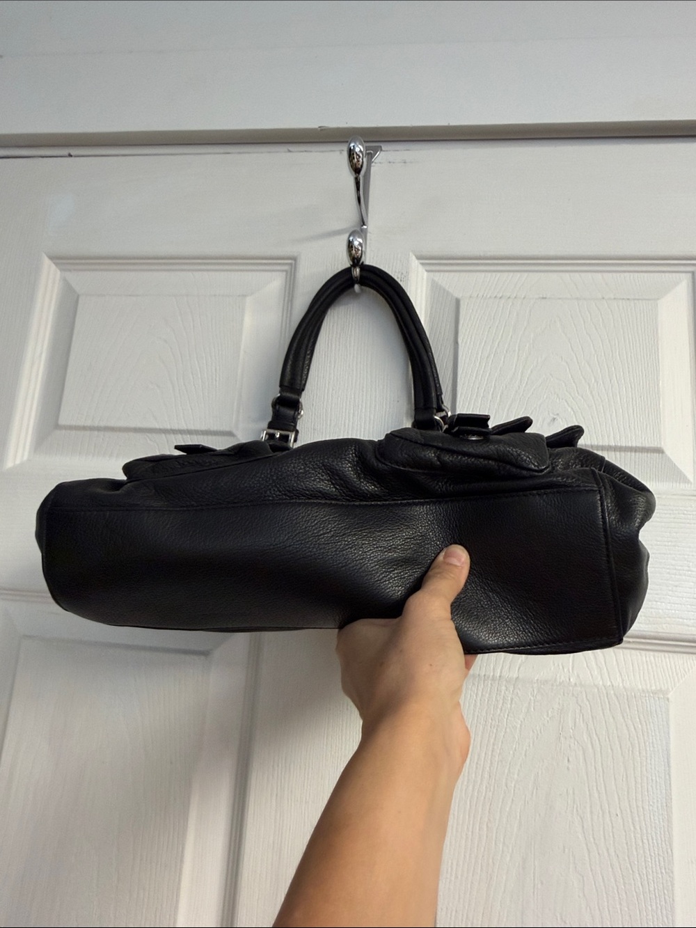Prada Vitello Daino Leather Pocket Satchel / Shoulder Bag
(mid-to-late 2000s) - Picture 4 of 10